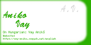 aniko vay business card